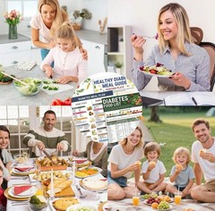 3PCS Diabetes Food List Chart and Meal Planner for Diabetics Type 3 Diabetes Die