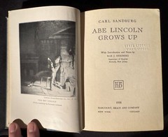 Abe Lincoln Grows Up by Carl Sandburg – Hardcover 1938 – 180 Pages
