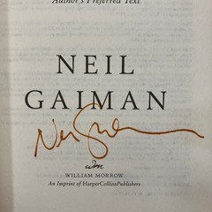 American Gods Neil Gaiman SIGNED William Morrow 2021 Author’s Preferred Text TPB