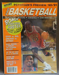 #3124 SPORTS MAGAZINE PETERSENS PREVIEW 1990-91 MICHAEL JORDAN W/ POSTER