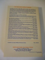 The Church in the Roman Empire before A.D. 170 by W.M. Ramsay. Baker Book House