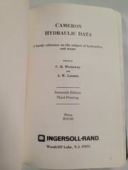Cameron Hydraulic Data Westaway Loomis 1984 16th Edition Engineering