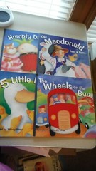 Set of 4 Nursery Rhyme books by Wendy Straw, Humpty, Old MacDonald, Wheels on