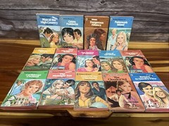 Lot of 14 Vintage Harlequin Romance Books 1970’s Red Page Edges Lot#44