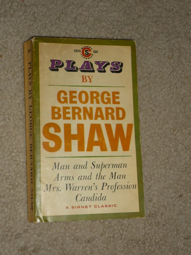 Plays by George Bernard Shaw, Vtg PB 1960, Signet Classics 1st Printing Candida