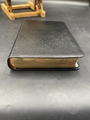 Vtg French Morocco Leather bound King James HOLY BIBLE Concordance Red Letter