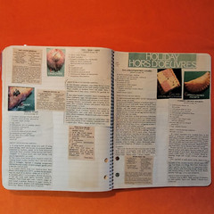 VTG My Recipes CookBook with Handwritten Recipes and Clippings approx 112 pages