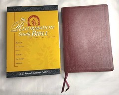Reformation Study Bible NKJV 1995 Burgundy Genuine Leather Brand New In Box 2896