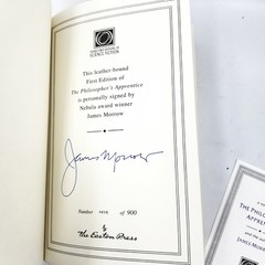 Signed: Philosopher’s Apprentice by James Morrow – 2008 Easton Press Limited