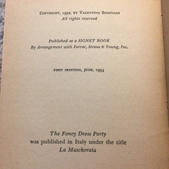 The Fancy Dress Party Alberto Moravia 1954 Signet Allegorical Political Satire