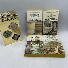 The Hobbit Lord Of The Rings J.R.R. Tolkien Box Set 1977 Ballantine Books Gold