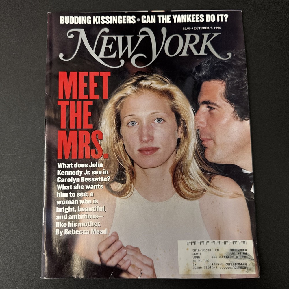 RARE George’s John JFK Kennedy Jr & Carolyn Bessette 1996 NEW YORK Magazine