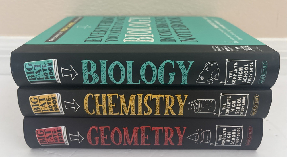 Big Fat Notebook Lot Of 3 Complete High School Study Guide Biology Chemistry