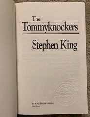 THE TOMMYKNOCKERS BY STEPHEN KING 1987 PUTNAM BOMC HCDJ FORMER LIBRARY BOOK