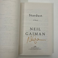 Stardust Neil Gaiman SIGNED William Morrow 2021 Fantasy Trade Paperback Novel