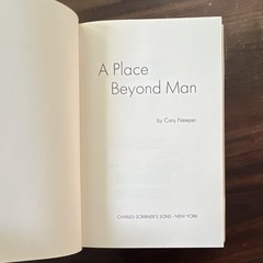 Cary Neeper – A Place Beyond Man HC DJ 1975 Charles Scribner’s Sons Sci-Fi
