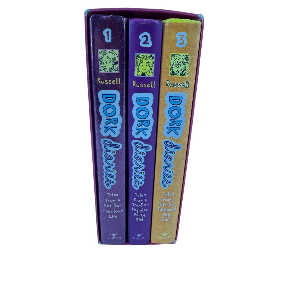 Dork Diaries Books 1 2 3 Box Set Rachel Renee Russell Hardcover Lot