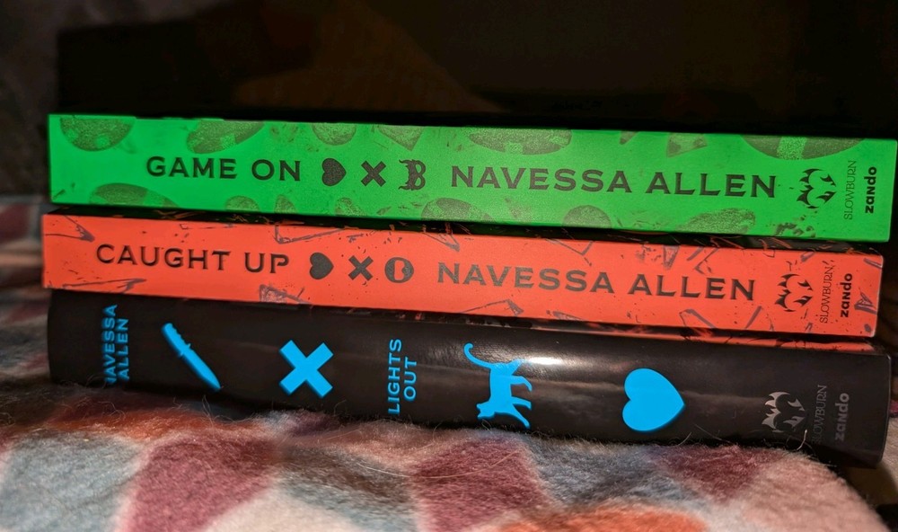 Lights Out Caught Up and Game On (Into Darkness) Navessa Allen Lot of 3 Books