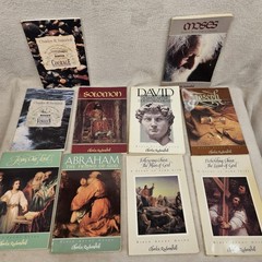 Charles L. Swindoll Book Lot Of 10 Bible Study Guidea Moses Jesus Our Lord PB