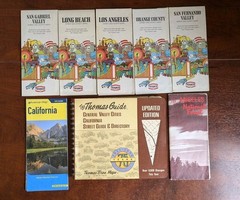 Thomas Guide California Central Valley Cities + *Bonus 7 Other Vtg Calif Maps*
