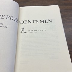 All the President’s Men Book by Bob Woodward and Carl Bernstein. 1974 HB / DJ.