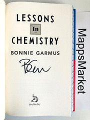 SIGNED Lessons in Chemistry by Bonnie Garmus WATERSTONES HC 1/2 ~STENCILED EDGE