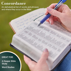 KJV Holy Bible, Compact Large Print Faux Leather Red Letter Edition – Ribbon Mar