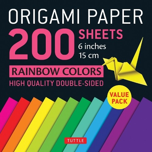 Origami Paper 200 sheets Rainbow Colors 6″ (15 cm)