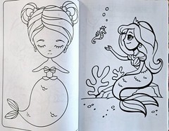 MERMAID & PRINCESS Giant Coloring & Activity Books 256 pages total BRAND NEW