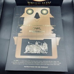 Queen in 3-D by Brian May Stereoscopic Viewer Owl & Hardcover Book Slipcased Set