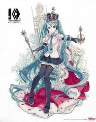 Hatsune Miku 10th Anniversary Original Illustration Canvas Panel 10.7×9.1in