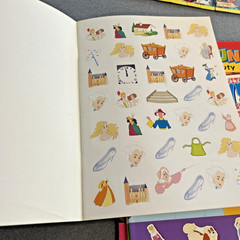 5 NEW Sticker Fun fairytale books 75 Reusable Stickers Bambi Jack Cinderella ETC