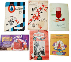 6 VTG Christmas Recipe Booklet Lot 1940s 1950s 1960s Jell-O Betty Crocker Cook