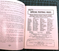 Vintage 1971 Football Rules & Case Books National Alliance NFHS High School
