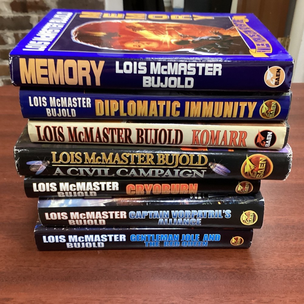 Lois McMaster Bujold Vorkosigan HC Lot 7 Memory Komarr Civil Campaign Baen