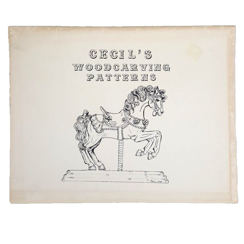 Cecil’s Woodcarving Patterns Book Animals Native Indian Golf Wood Turning Crafts