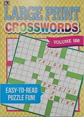 Kappa Large Print Crosswords Puzzle Books, 32 Different Volumes to Select U-PICK