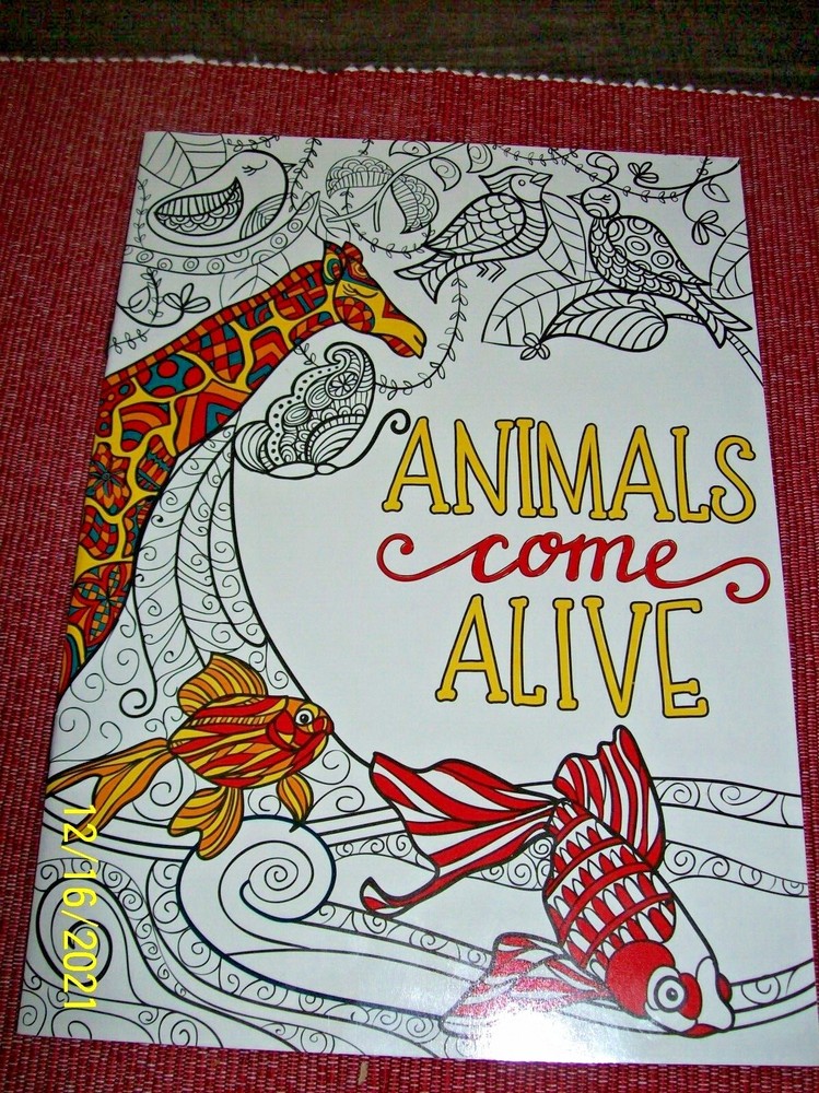 Unbranded Animals Come Alive Adult Coloring Book – New