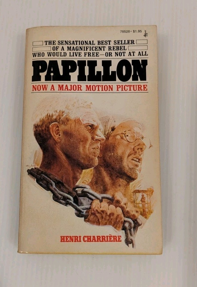 Henri Charriere PAPILLON Paperback Book MOVIE TIE-IN Vintage Pocket 1974