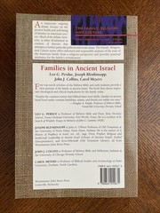 FAMILIES IN ANCIENT ISRAEL By Leo G. Perdue NEW