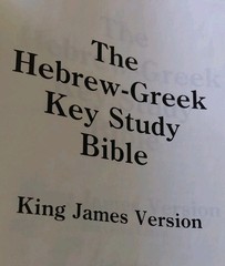 Hebrew Greek Key Study Bible Leather KJV Zodhiates AMG Concordance Red Letter