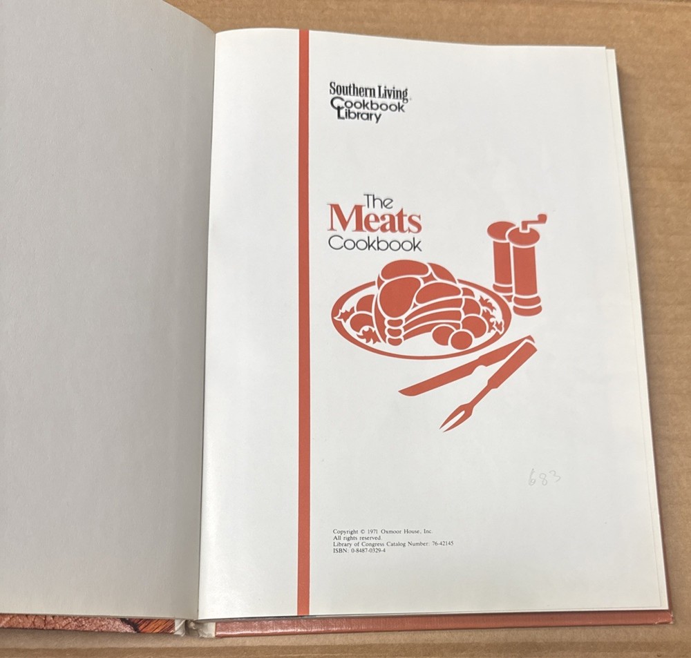 Southern Living : The Meats Cookbook (1975, Hardcover, GOOD, VINTAGE)