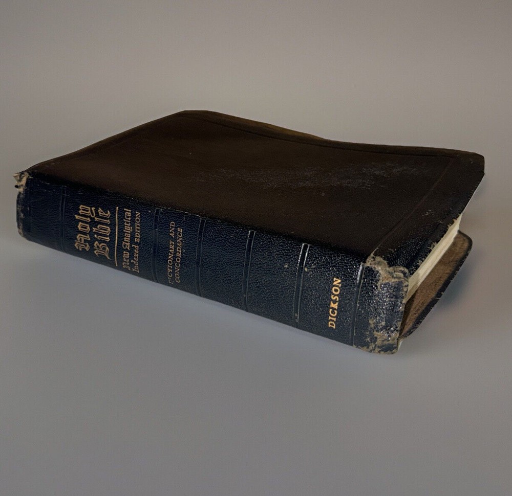 New Analytical Indexed Edition Holy Bible KJV Morocco Leather 1966 w/Concordance