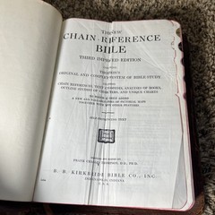 Thompson Chain Reference Bible KJV Kirkbride Morocco Leather 3rd Improved 1957