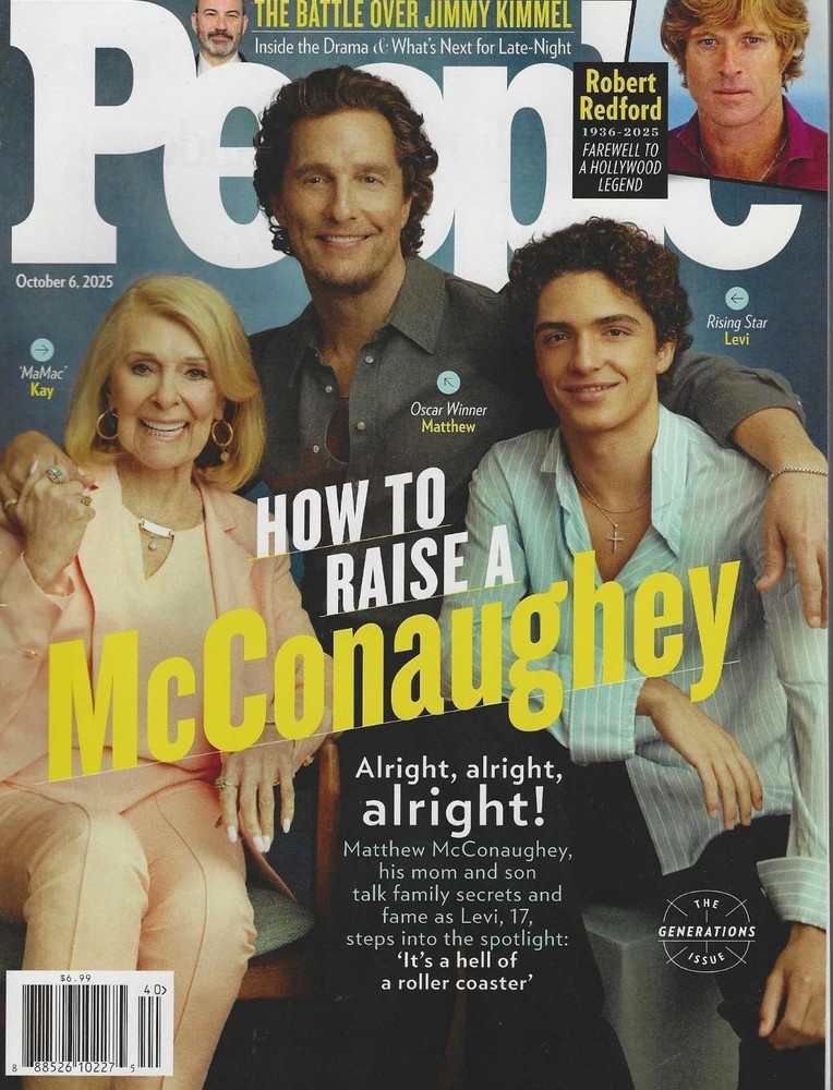 People Magazine October 6, 2025 How to Raise a McConaughey, Robert Redford F…
