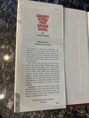SIDEWAYS STORIES FROM WAYSIDE SCHOOL By Louis Sachar 1978 2nd Print Signed HB/DJ