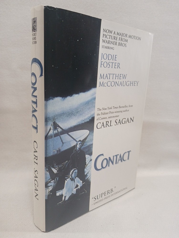Contact Carl Sagan Movie Novelization Tie-In Book Club Edition DJ HARDCOVER VGC