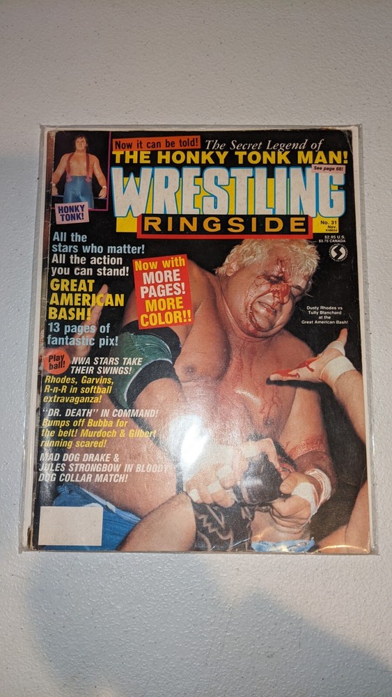 WRESTLING RINGSIDE #31 NOVEMBER 1987 DUSTY RHODES GREAT AMERICAN BASH RIC FLAIR