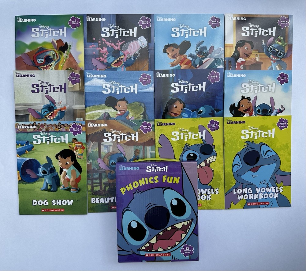 Lilo and Stitch Phonics Childrens Books Learning to Read Early Readers Lot 12