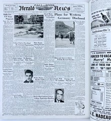 Fall River Herald News Newspaper The Memorable 1940’s Book